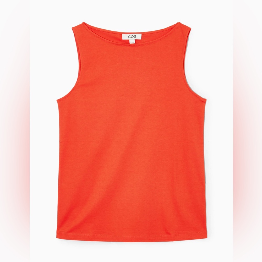 COS Orange Boat Neck Tank